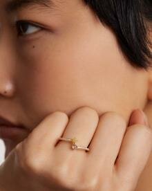 PD Paola Villa aranyozott ezüst gyűrű 