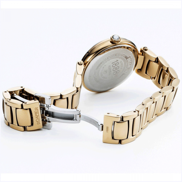Roamer  Dreamline Diamond gyöngyház számlapos arany színű női óra 857847482950