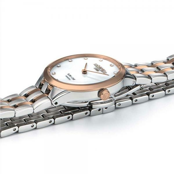 Roamer  Slim Line bicolor női karóra gyémántokkal 512847498920