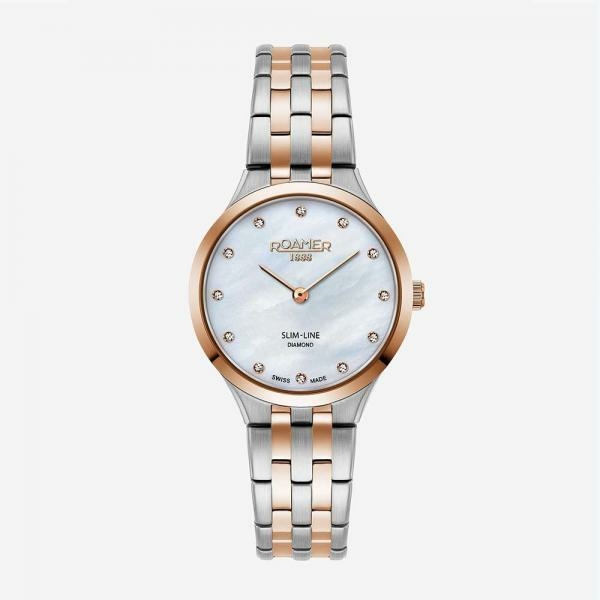 Roamer  Slim Line bicolor női karóra gyémántokkal 512847498920