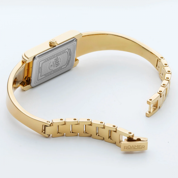 Roamer Elegance Diamond fekete számlapos arany szíjas női karóra 866845485520
