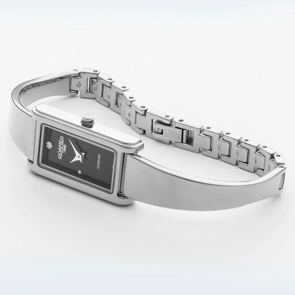 Roamer Elegance Diamond szürke számlapos ezüst szíjas női karóra 866845415520