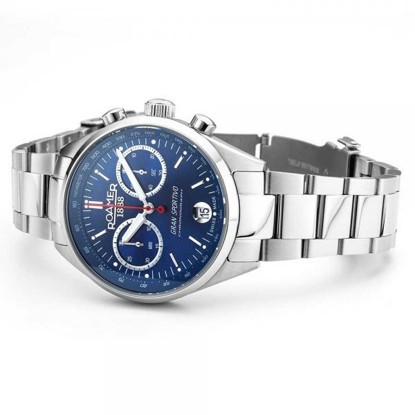 Roamer Gran Sportivo kék számlapos férfi chronograph karóra 978818414520