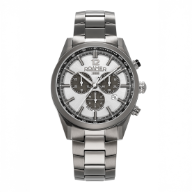 Roamer Helios Power titántokos solar ezüst férfi chronograph karóra 973981441520