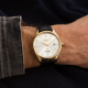 Roamer Optimus arany színű automata férfi óra fekete bőr szíjjal 983983483505