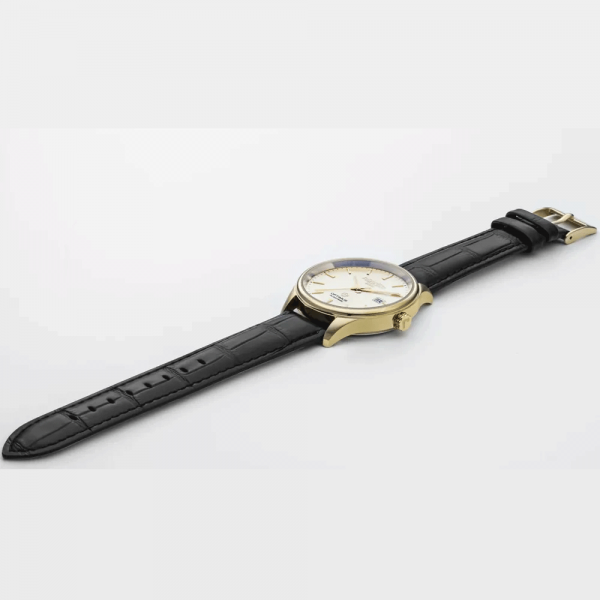 Roamer Optimus arany színű automata férfi óra fekete bőr szíjjal 983983483505