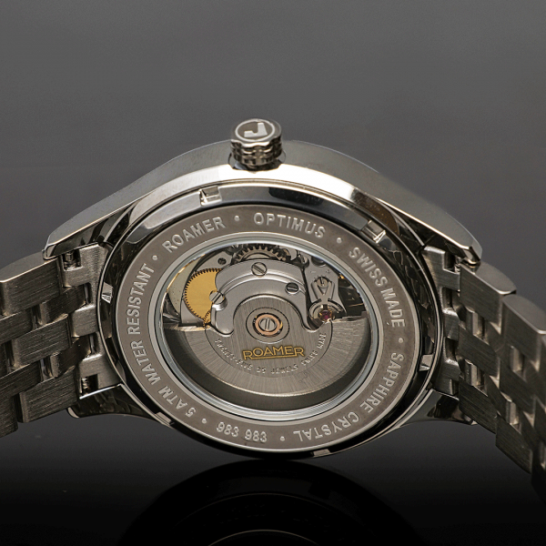 Roamer Optimus ezüst színű automata férfi óra fém szíjjal 983983415550