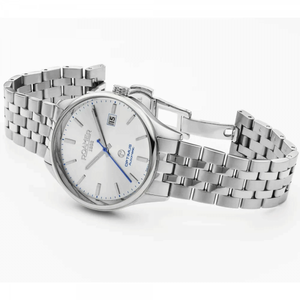 Roamer Optimus világos ezüst színű automata férfi óra fém szíjjal 983983411550