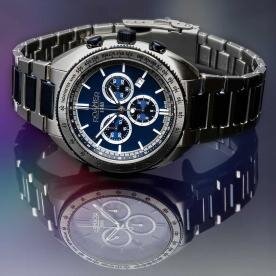 Roamer Power Chrono ezüst kék kronográf férfi óra 868837424570