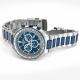 Roamer Power Chrono ezüst kék kronográf férfi óra 868837424570
