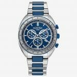 Roamer Power Chrono ezüst kék kronográf férfi óra 868837424570