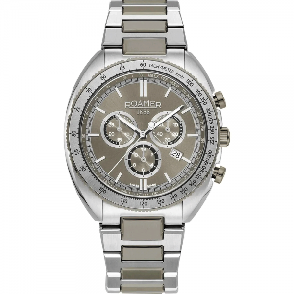 Roamer Power Chrono ezüst szürke kronográf férfi óra 868837444570