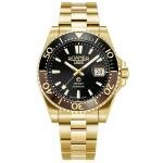 Roamer Premier barna fekete számlapos arany színű automata férfi óra 986983488520