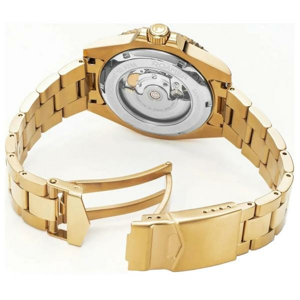 Roamer Premier barna fekete számlapos arany színű automata férfi óra 986983488520