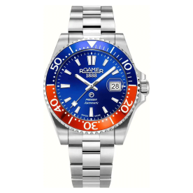 Roamer Premier kék piros számlapos automata férfi óra 986983414520