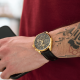 Roamer Pro Chrono fekete számlapos bőrszíjas chronograph férfi karóra 993819488502