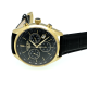Roamer Pro Chrono fekete számlapos bőrszíjas chronograph férfi karóra 993819488502