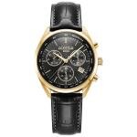 Roamer Pro Chrono fekete számlapos bőrszíjas chronograph férfi karóra 993819488502