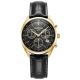 Roamer Pro Chrono fekete számlapos bőrszíjas chronograph férfi karóra 993819488502