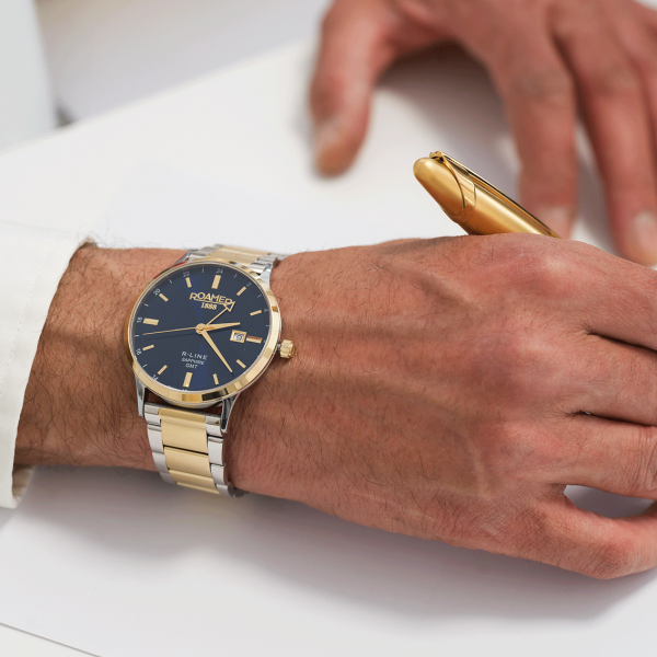 Roamer R-LINE GMT kéttónusú férfi óra dupla szíjjal 990987474505