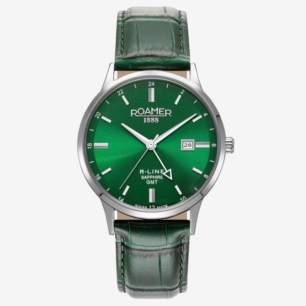 Roamer R-LINE GMT zöld számlapos férfi karóra dupla szíjjal 990987417505