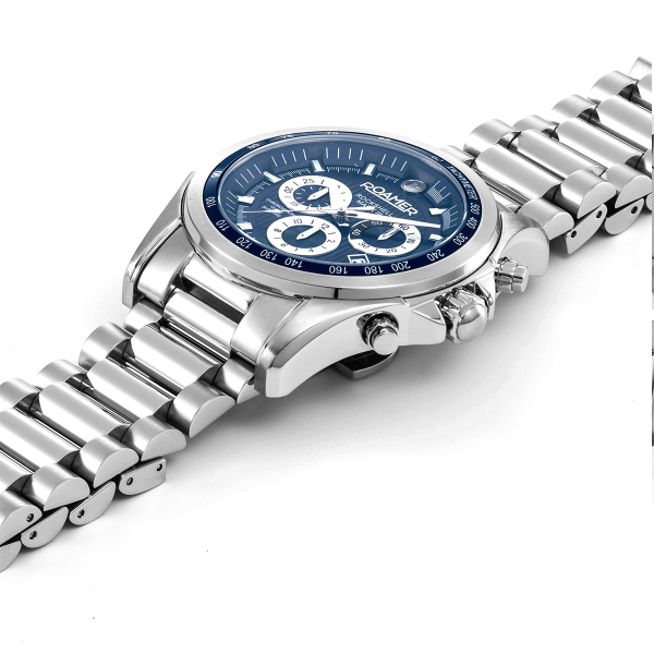 Roamer Rockshell Mark III kék számlapos kronográf férfi óra 220837414520