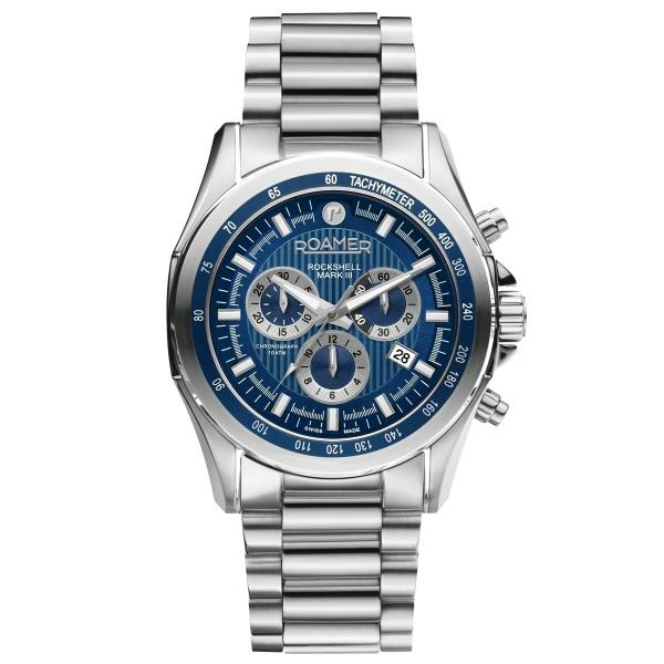Roamer Rockshell Mark III kék számlapos kronográf férfi óra 220837414520