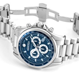 Roamer Rockshell Mark III kék számlapos kronográf férfi óra 220837414520