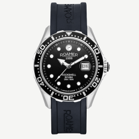Roamer Rockshell Mark III Scuba fekete férfi búváróra fekete kaucsuk szíjjal 867833418502