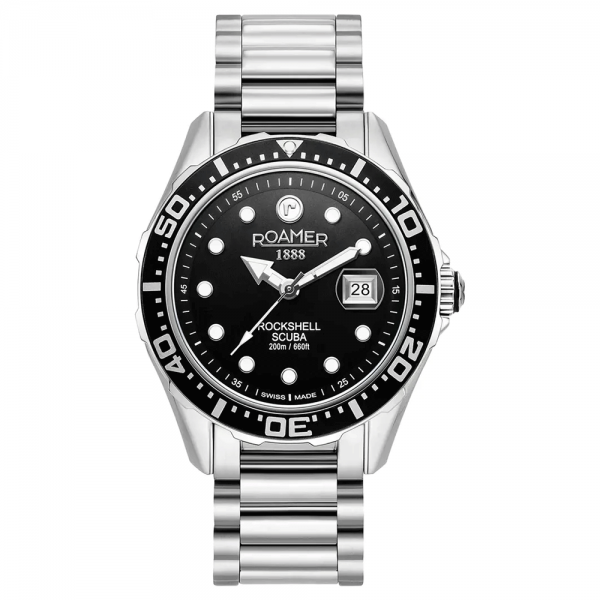 Roamer Rockshell Mark III Scuba férfi búváróra fekete számlappal 220858418550