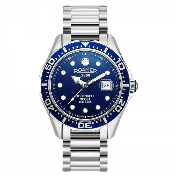 Roamer Rockshell Mark III Scuba férfi búváróra kék számlappal 220858414550
