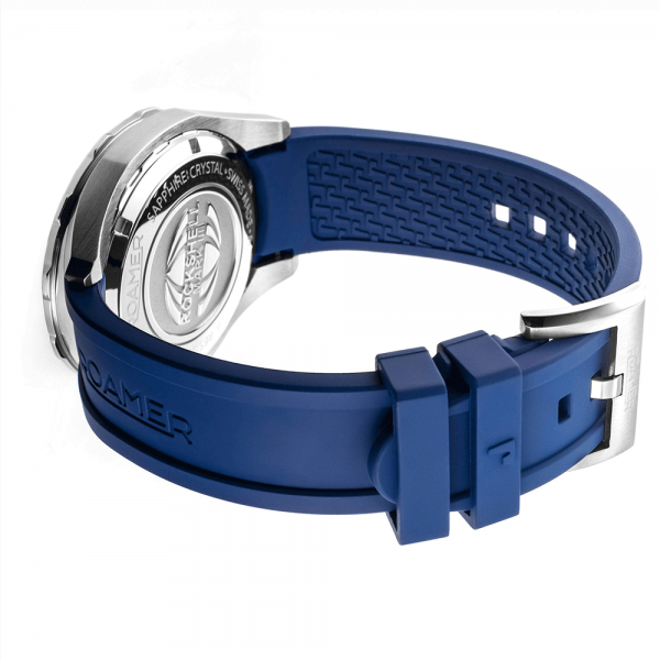 Roamer Rockshell Mark III Scuba szürke férfi búváróra kék kaucsuk szíjjal 867833415502