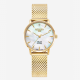 Roamer Valais gyöngyház számlapos arany színű női óra szett gyémánttal 989847 48 10 05