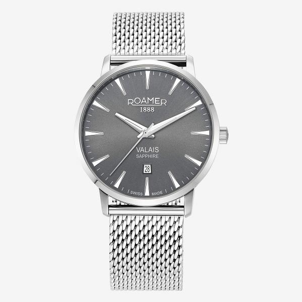 Roamer Valais szürke számlapos dupla szíjas férfi óra 988833415505