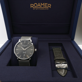 Roamer Valais szürke számlapos dupla szíjas férfi óra 988833415505
