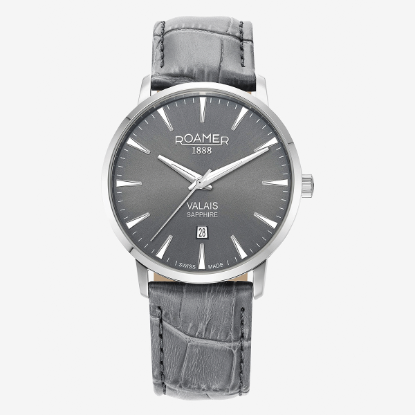 Roamer Valais szürke számlapos dupla szíjas férfi óra 988833415505