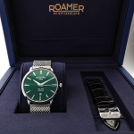 Roamer Valais zöld számlapos dupla szíjas férfi óra 988833417505