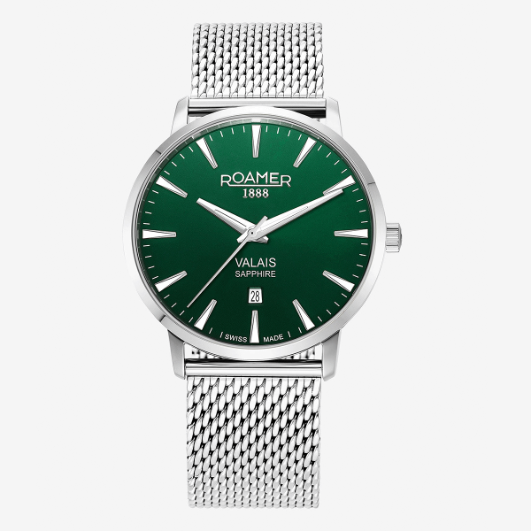 Roamer Valais zöld számlapos dupla szíjas férfi óra 988833417505