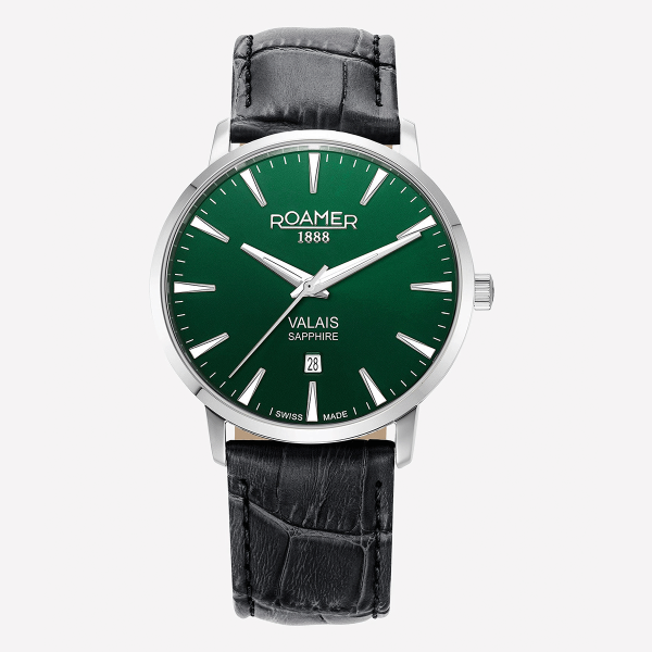 Roamer Valais zöld számlapos dupla szíjas férfi óra 988833417505