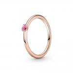Rózsaszín solitaire rozé gyűrű