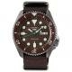 Seiko 5 Sports Sense Style nato szíjas barna férfi óra SRPD85K1
