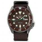 Seiko 5 Sports Sense Style nato szíjas barna férfi óra SRPD85K1