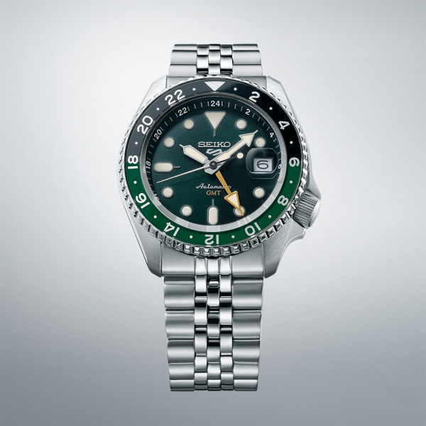 Seiko 5 Sports SKX GMT Bicolor Green automata férfi óra SSK035K1
