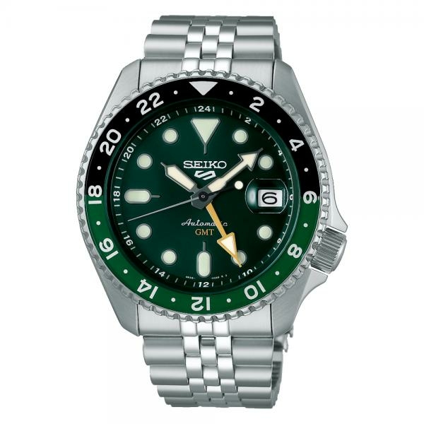 Seiko 5 Sports SKX GMT Bicolor Green automata férfi óra SSK035K1