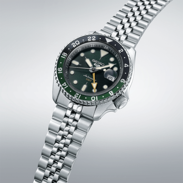 Seiko 5 Sports SKX GMT Bicolor Green automata férfi óra SSK035K1