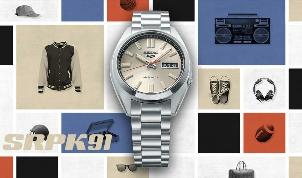 Seiko 5 Sports SNXS 'Beige Chinos' Classic férfi karóra SRPK91K1