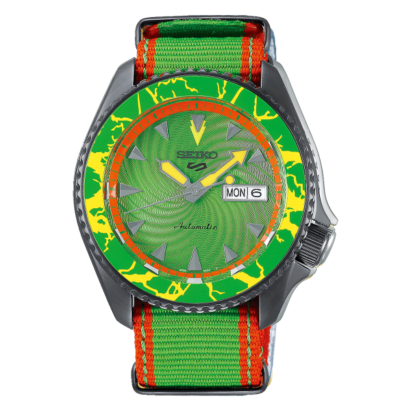 Seiko 5 Sports Street Fighter Blanka Limited Edition zöld férfi óra SRPF23K1