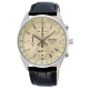 Seiko Chronograph bőrszíjas sárga számlapos karóra SSB383P1
