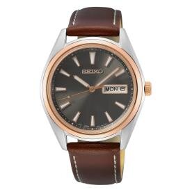 Seiko Classic bőrszíjas női barna karóra SUR452P1