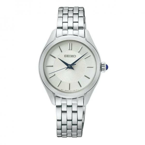Seiko Classic fémszíjas, fehér számlapos női karóra SUR537P1